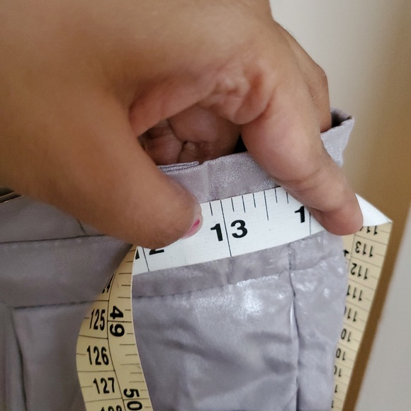 NWT Zara Silver Metallic Culottes Cropped Pants - Picture 4 of 5